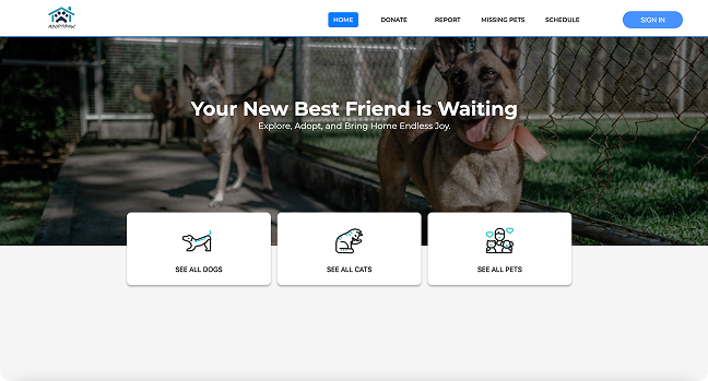 Home & featured pets